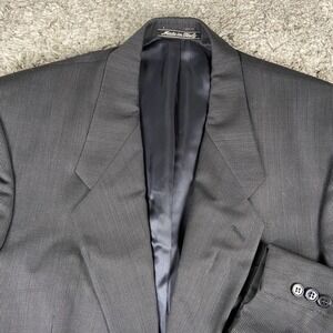 Mani by Giorgio Armani Blazer Mens 40R Grey Wool Pinstripe 2 Button Coat Italy